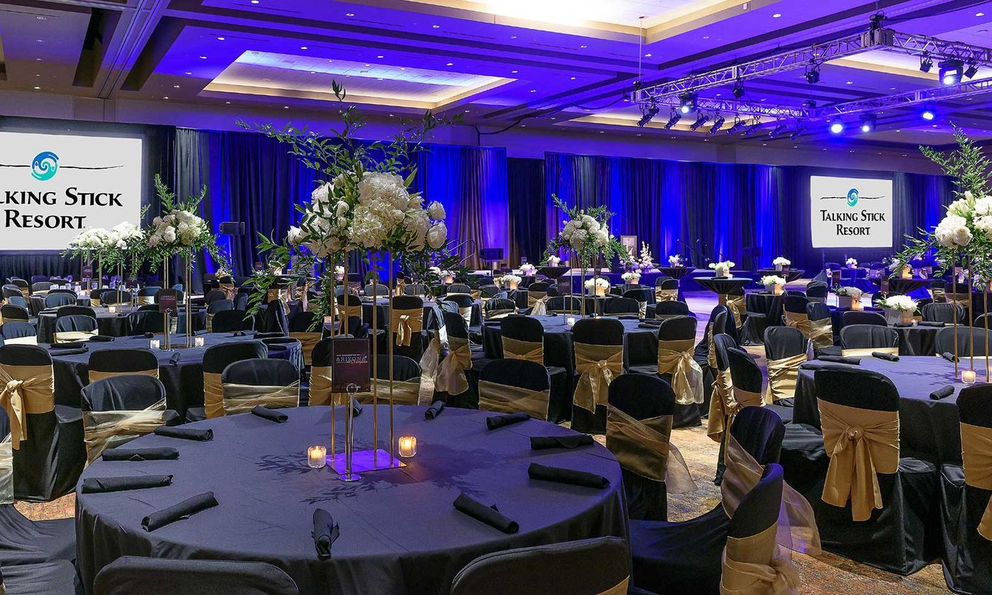 Talking Stick Resort ballroom set for an evening event